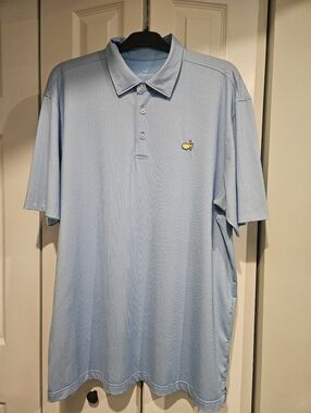 MASTERS Collection Polo Golf Shirt With Classic Yellow Embroidered Logo